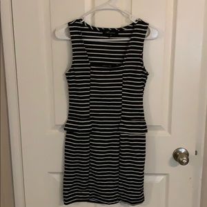 Black and White Striped Dress